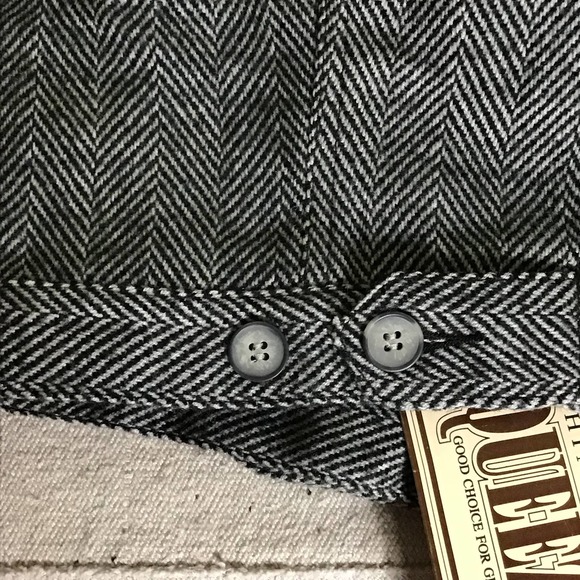 Women Cropped tweed Jacket brown button down collared Sz. Lrg NWT - Picture 6 of 10